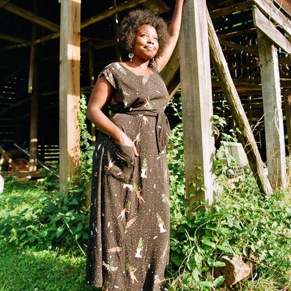 Spooky season witchy dress "Protection Spell" custom art print @merakilabbe NWOT - Picture 5 of 6